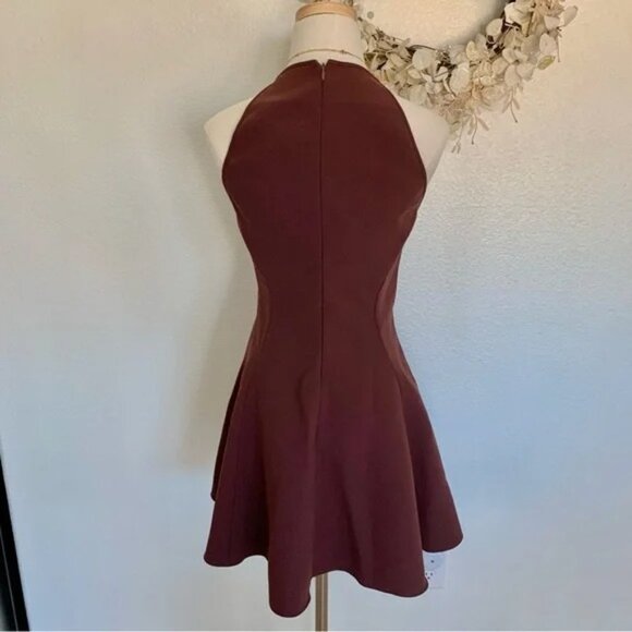 ZARA ZW Collection Brown Caramel Halter Godet Dress Medium M - Picture 7 of 14